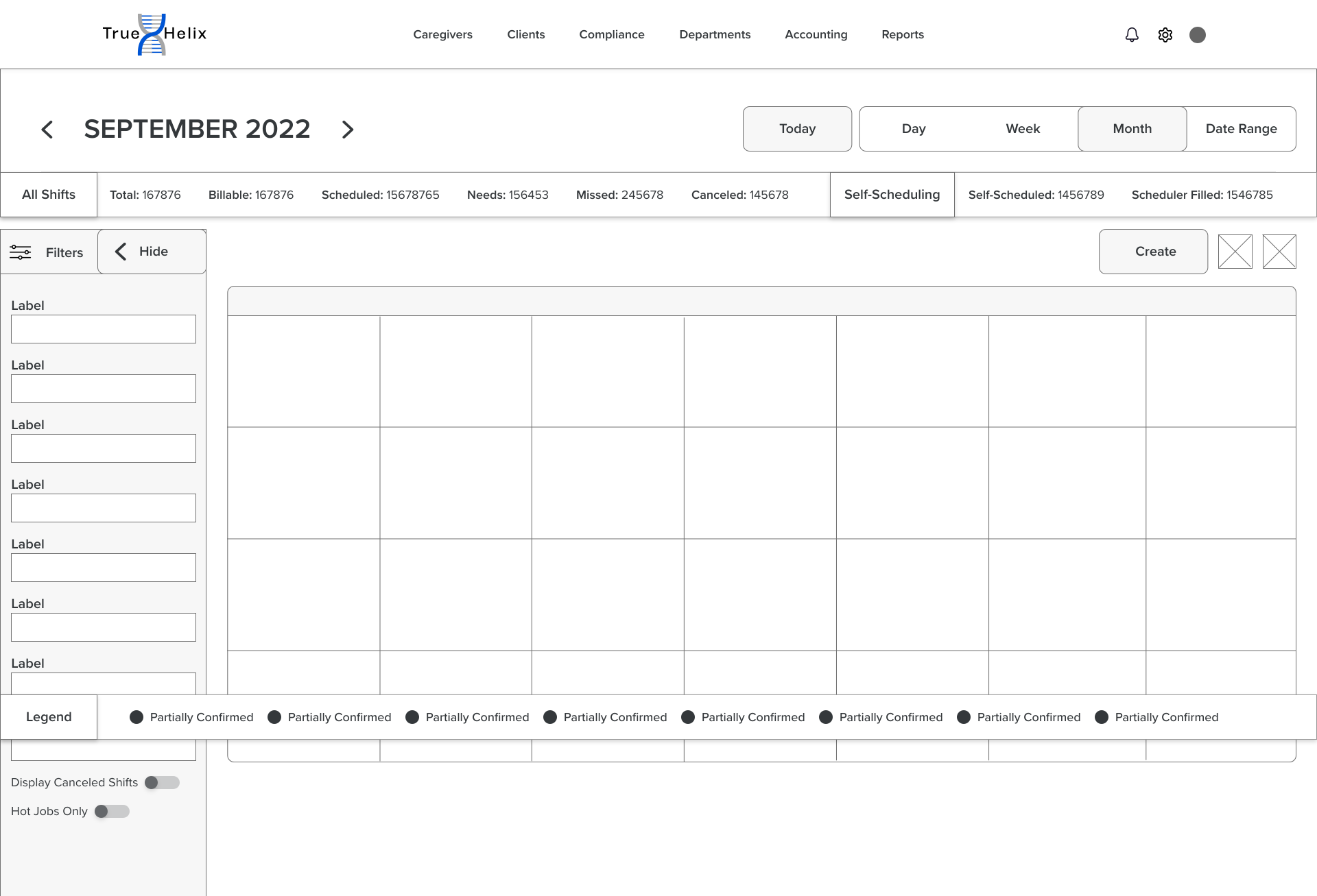 Calendar redesign option 3